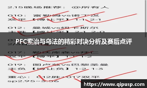 PFC索治与乌法的精彩对决分析及赛后点评